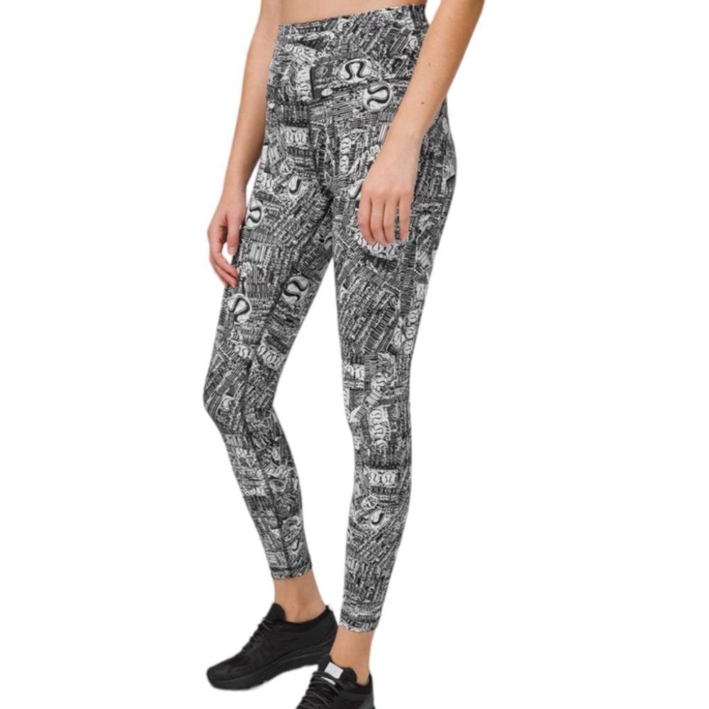 lululemon athletica Black and White Patterned Leggings